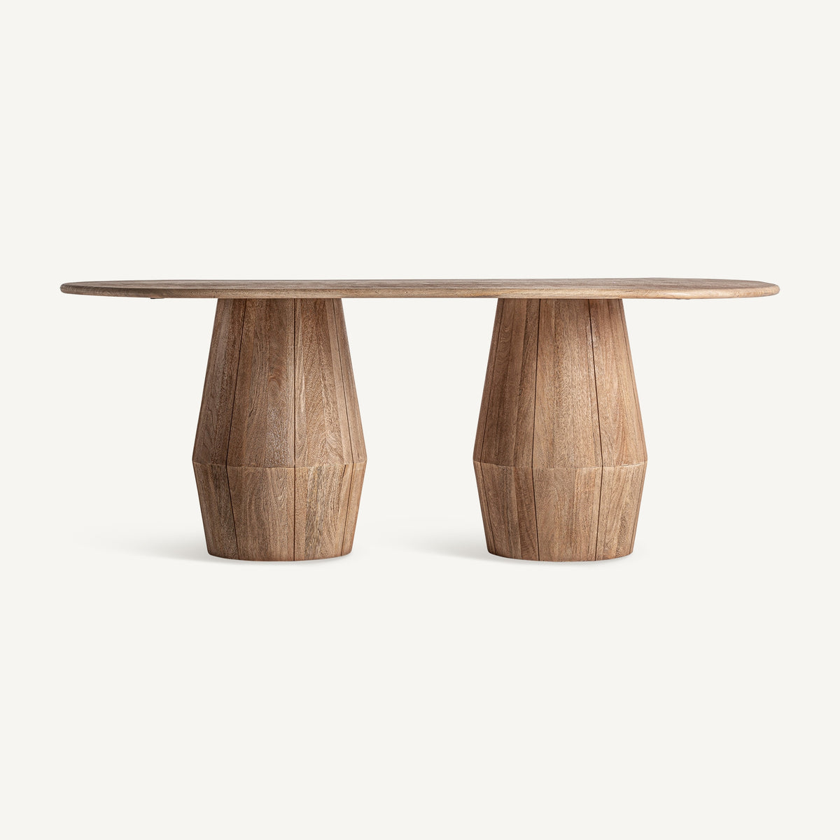 Mesa de comedor Jacquard — Madera de mango marrón claro