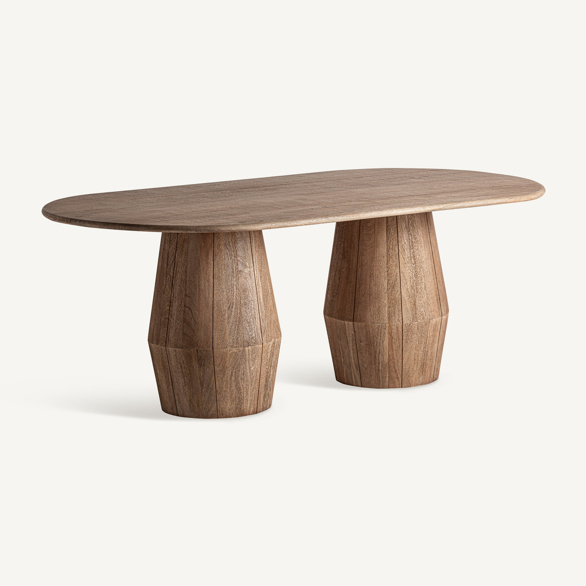 Mesa de comedor Jacquard — Madera de mango marrón claro