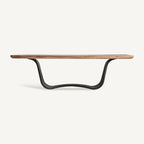 Mesa de comedor Mulfingen — Madera de acacia marrón