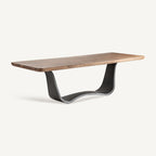 Mesa de comedor Mulfingen — Madera de acacia marrón