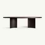 Mesa de comedor Neuvic — Chapa de roble marrón