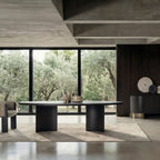 Mesa de comedor Neuvic — Chapa de roble marrón