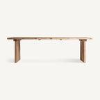 Mesa de comedor Omaha — Madera de teca reciclada marrón