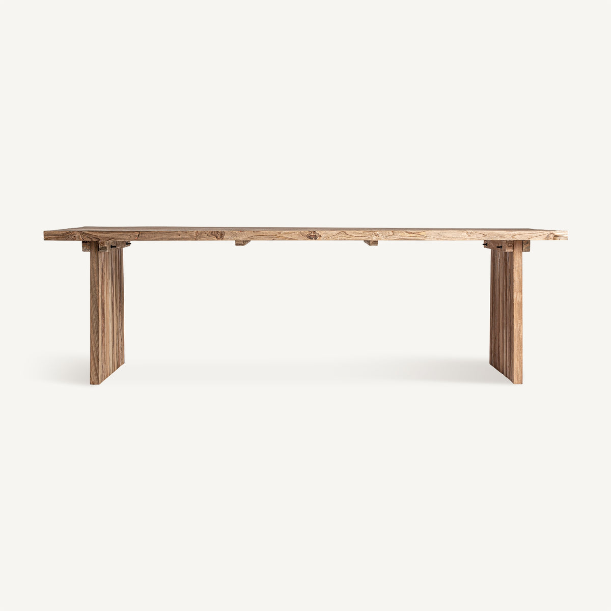 Mesa de comedor Omaha — Madera de teca reciclada marrón