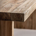 Mesa de comedor Omaha — Madera de teca reciclada marrón
