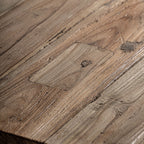 Mesa de comedor Omaha — Madera de teca reciclada marrón