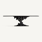 Mesa de comedor Pètria — Madera de mango negro arenado