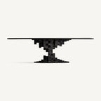 Mesa de comedor Pètria — Madera de mango negro arenado