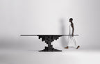 Mesa de comedor Pètria — Madera de mango negro arenado