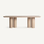 Mesa de comedor Prayssac — Chapa de roble beige