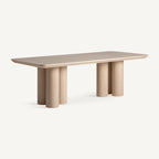 Mesa de comedor Prayssac — Chapa de roble beige