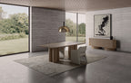 Mesa de comedor Prayssac — Chapa de roble beige