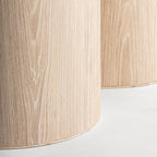 Mesa de comedor Prayssac — Chapa de roble crema