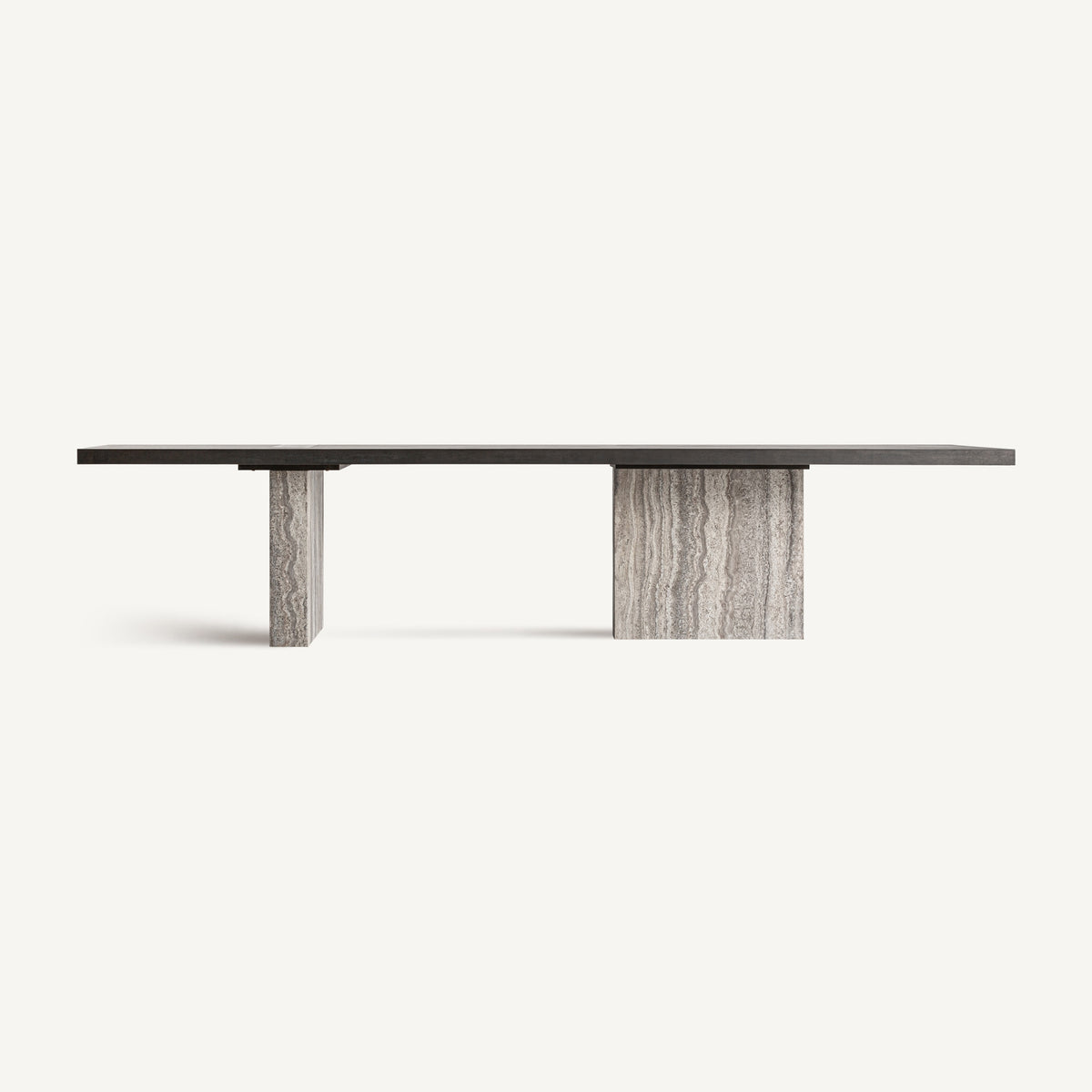 Mesa de comedor Rignac — Travertino gris