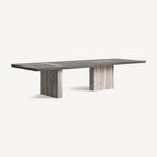 Mesa de comedor Rignac — Travertino gris