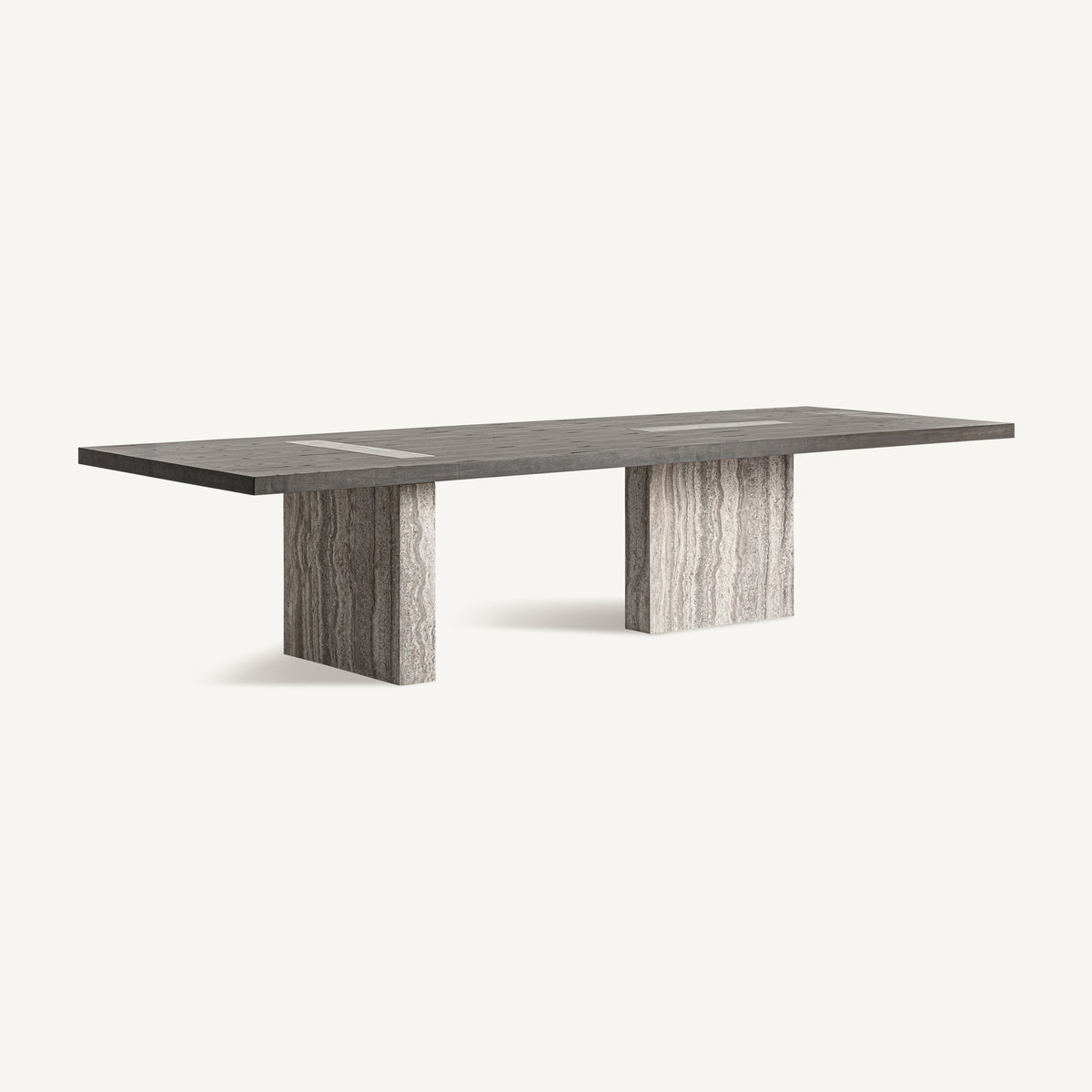 Mesa de comedor Rignac — Travertino gris