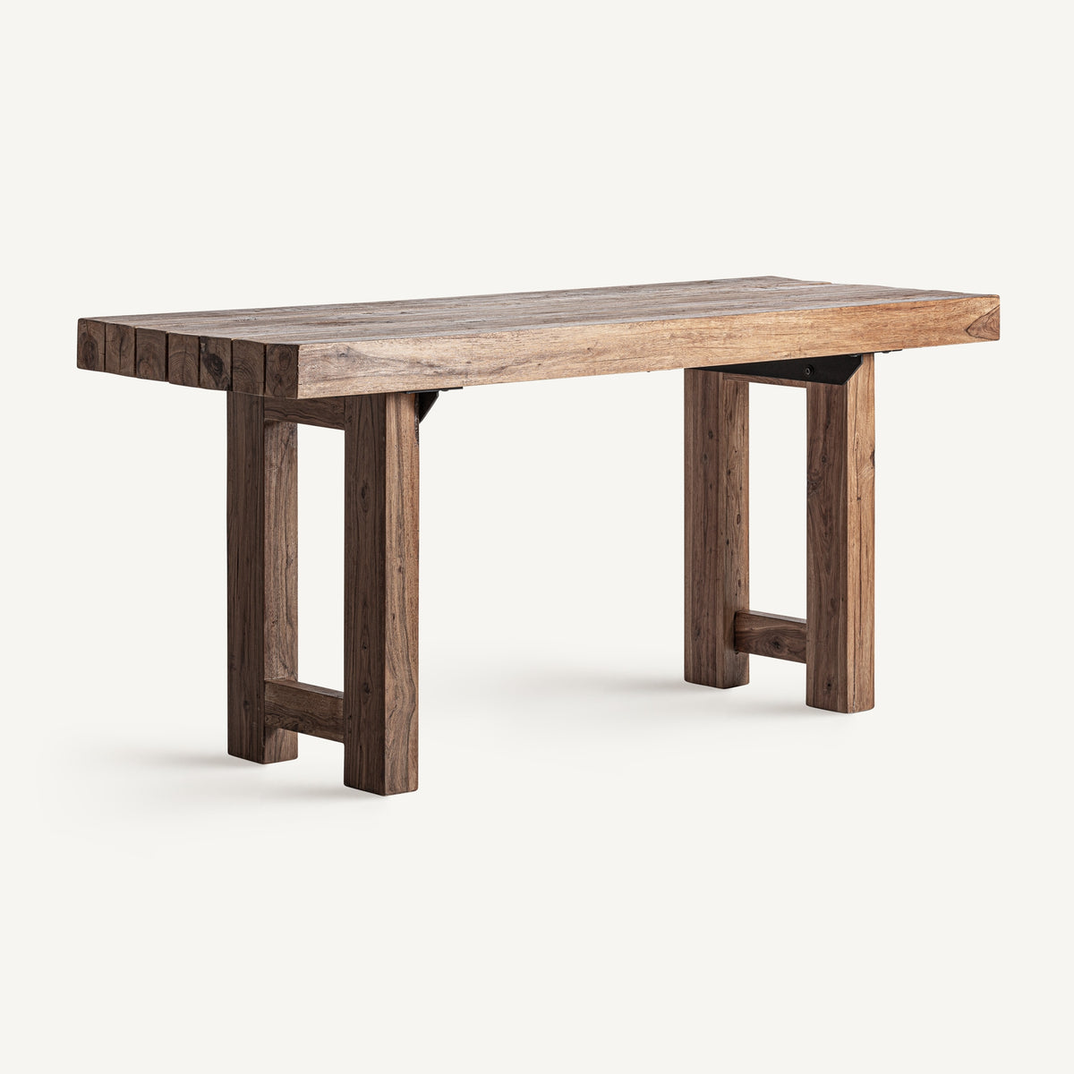 Mesa de comedor Riom — Madera recuperada marrón