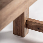 Mesa de comedor Riom — Madera recuperada marrón