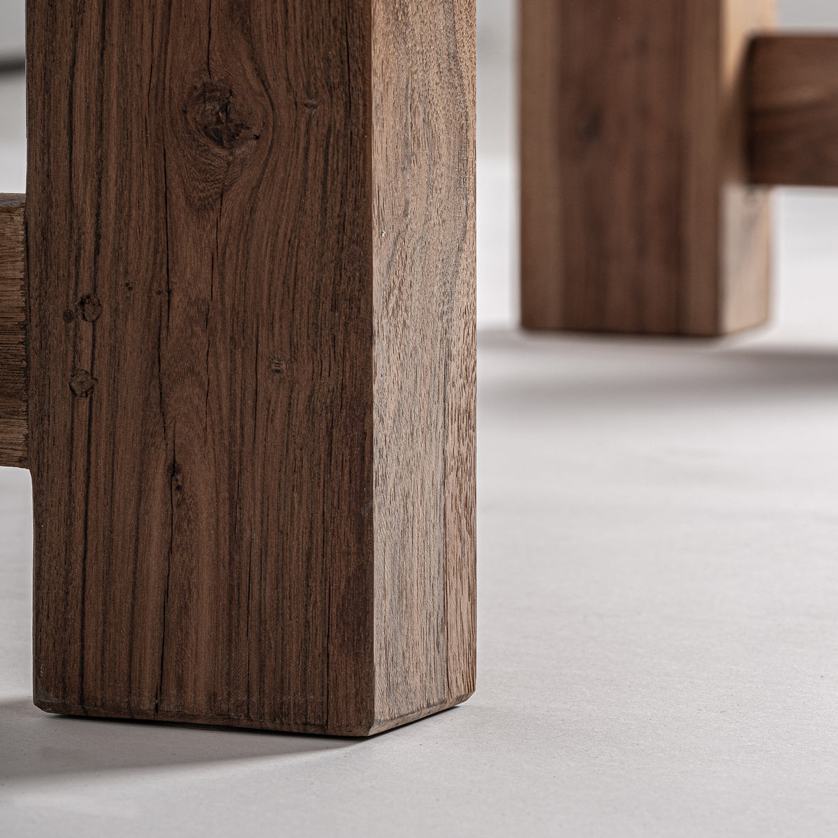 Mesa de comedor Riom — Madera recuperada marrón