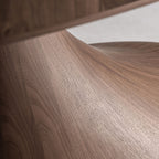 Mesa de comedor Sittard — Chapa de nogal marrón natural