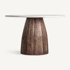 Mesa de comedor Skorup — Madera recuperada marrón envejecido