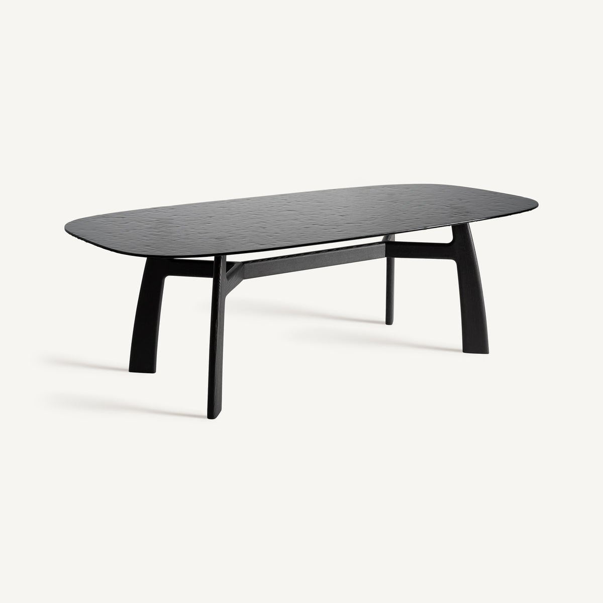 Mesa de comedor Suchdol — Madera de fresno negro