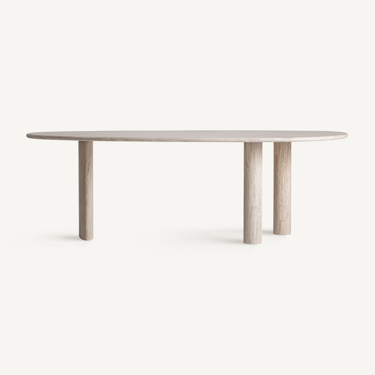 Mesa de comedor Thiennes — Travertino blanco roto