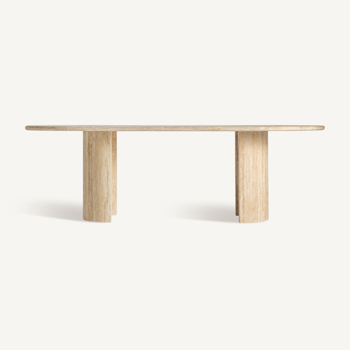 Mesa de comedor Thiennes — Travertino marrón claro