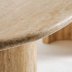 Mesa de comedor Thiennes — Travertino marrón claro
