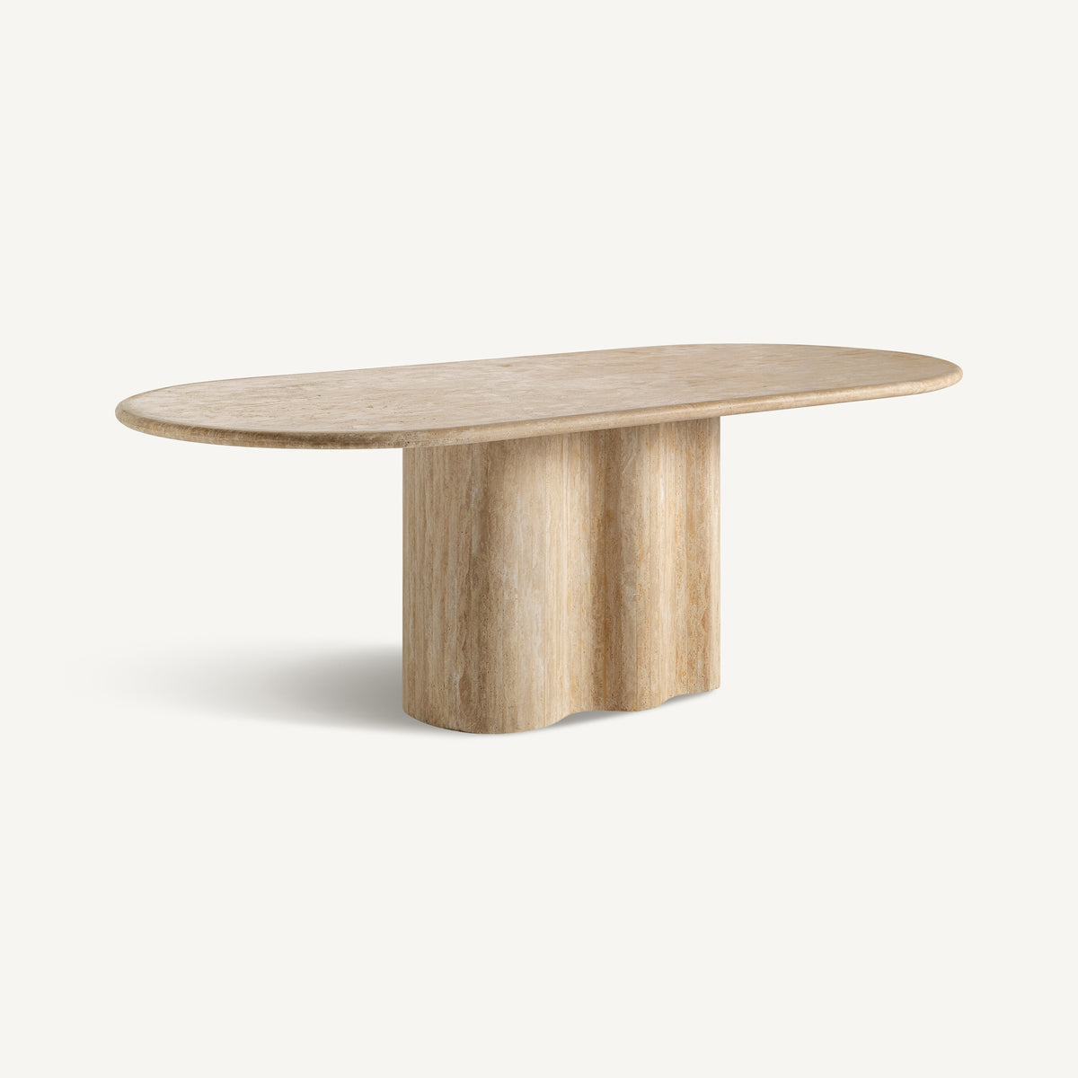 Mesa de comedor Thiennes — Travertino marrón claro
