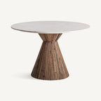 Mesa de comedor Toigne — Madera tropical marrón