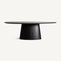 Mesa de comedor Weggis — Madera roble negra
