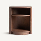 Mesita de noche Allevard — Madera contrachapada nogal