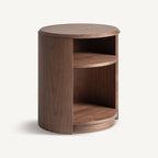 Mesita de noche Allevard — Madera contrachapada nogal