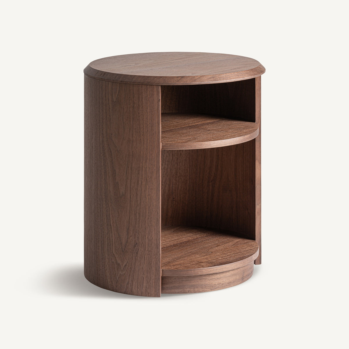 Mesita de noche Allevard — Madera contrachapada nogal