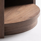Mesita de noche Allevard — Madera contrachapada nogal