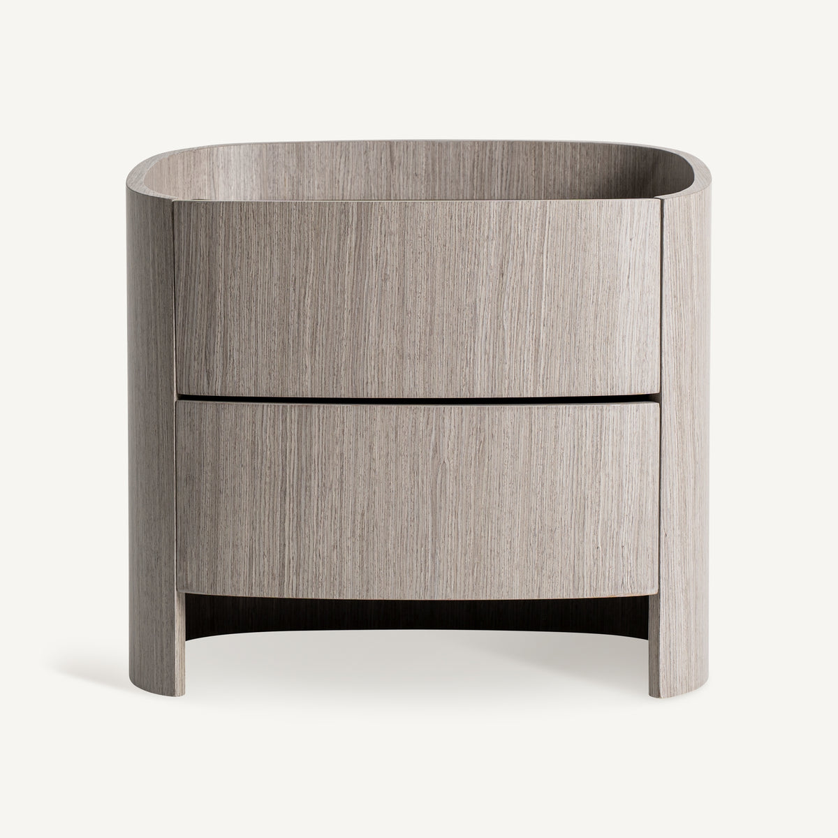 Mesita de noche Burkina — Madera contrachapada gris