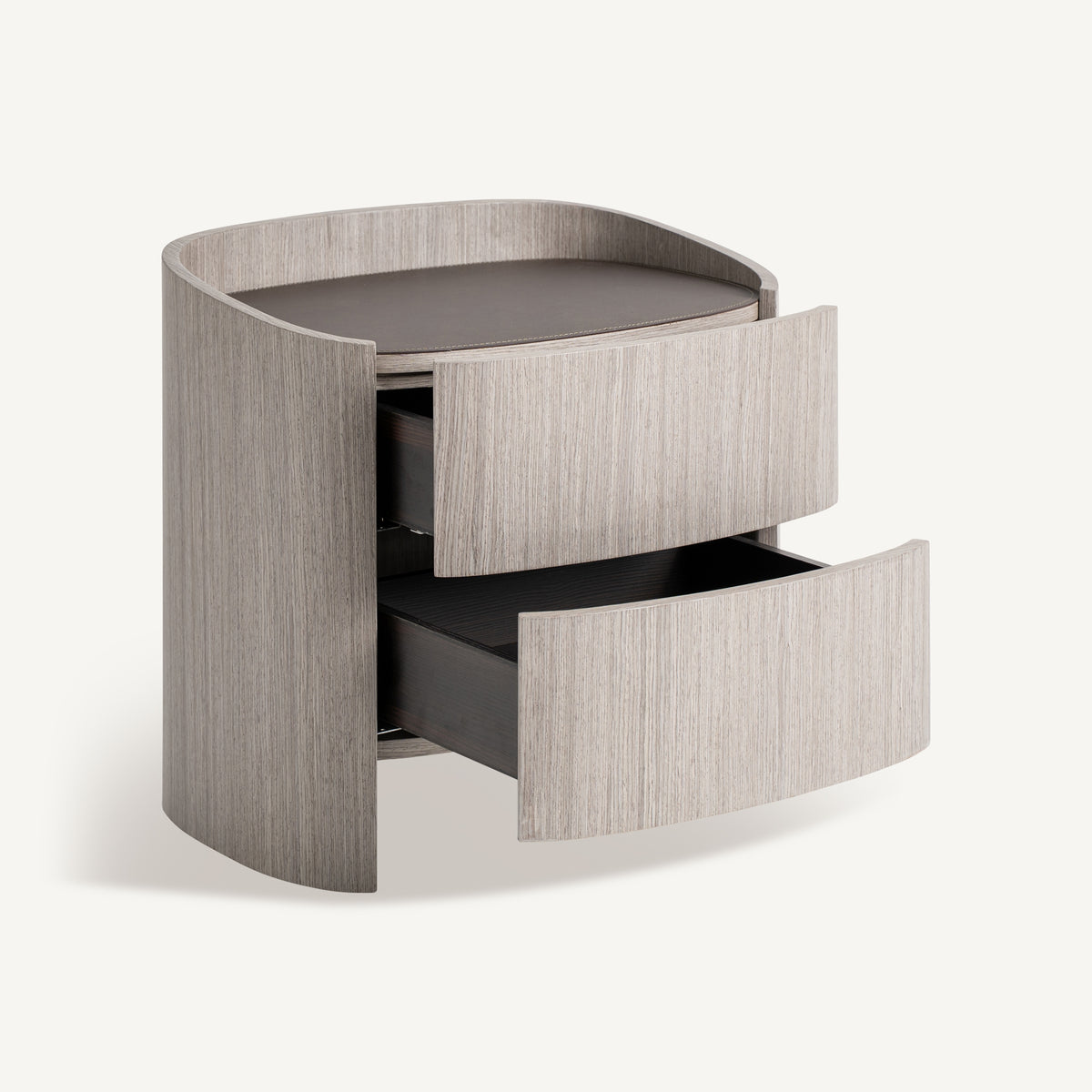 Mesita de noche Burkina — Madera contrachapada gris