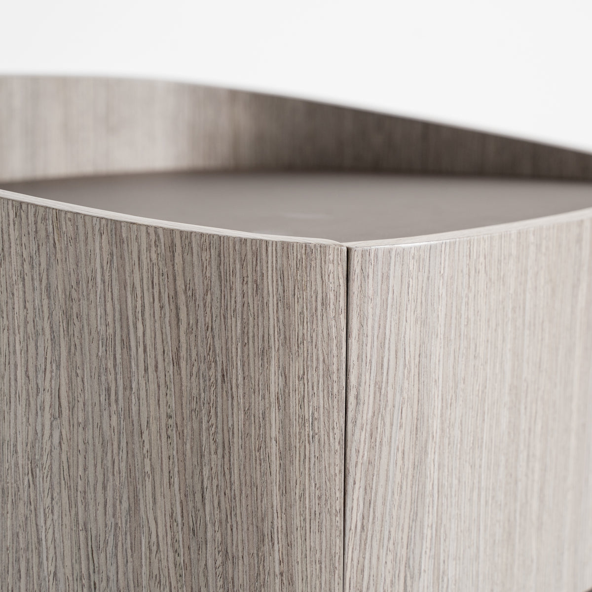 Mesita de noche Burkina — Madera contrachapada gris