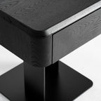Mesita de noche Caiza — Madera dm negro