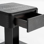 Mesita de noche Caiza — Madera dm negro