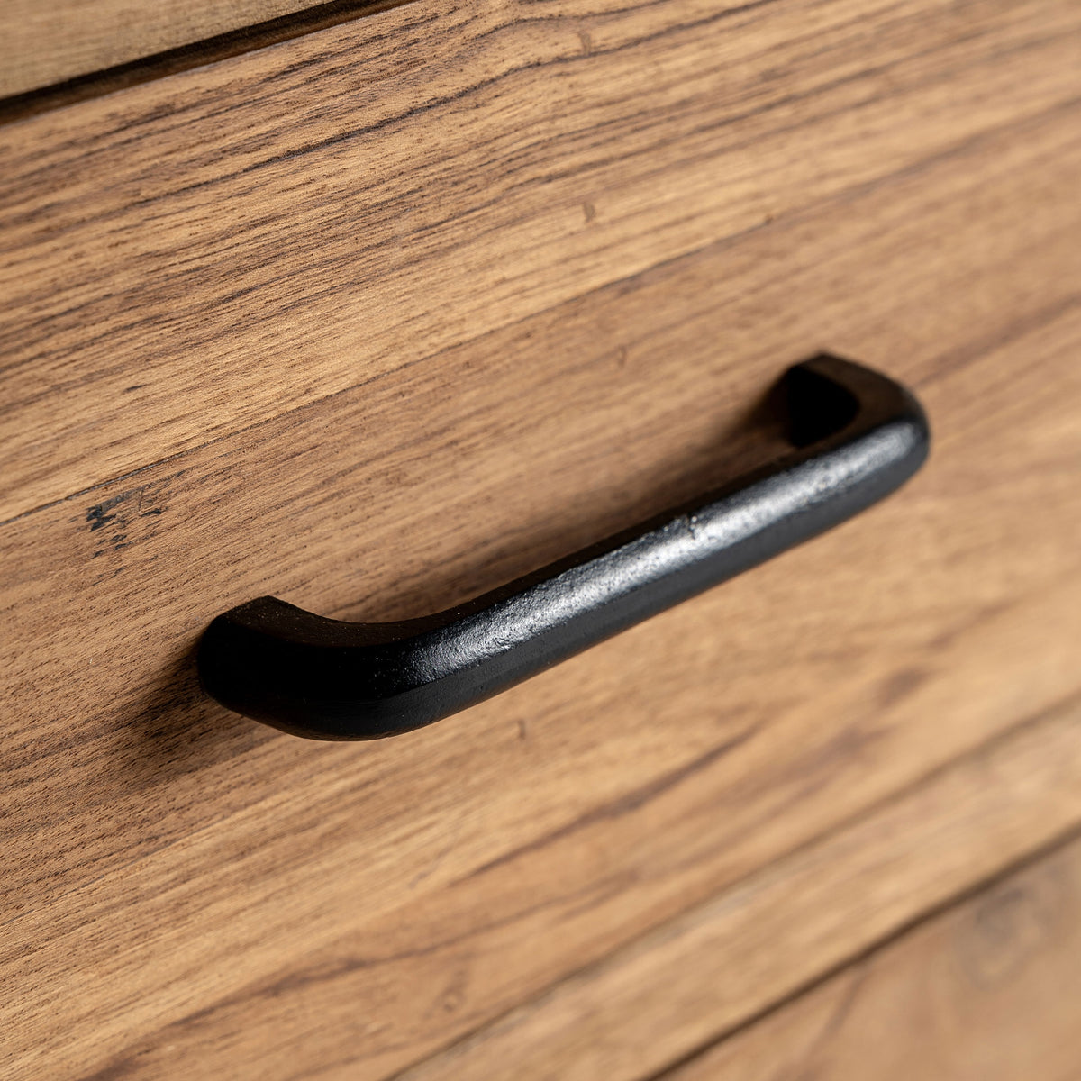 Mesita de noche Cotard — Madera recuperada marrón natural