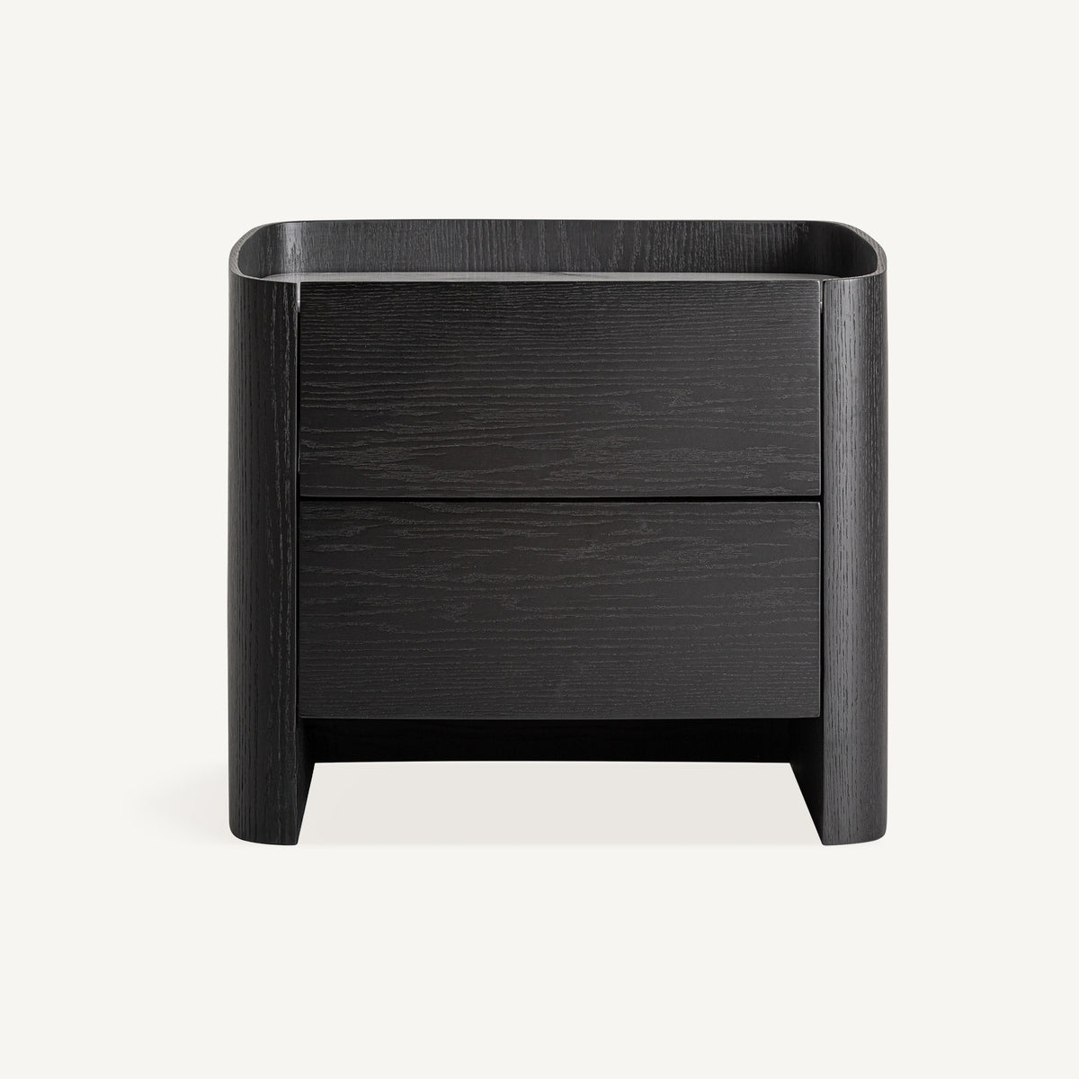 Mesita de noche Haesa — Madera contrachapada negro