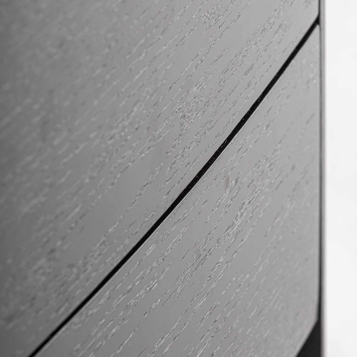 Mesita de noche Haesa — Madera contrachapada negro