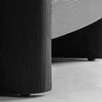 Mesita de noche Haesa — Madera contrachapada negro