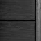 Mesita de noche Haesa — Madera contrachapada negro