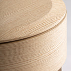 Mesita de noche Huez — Madera contrachapada arena