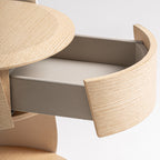Mesita de noche Huez — Madera contrachapada arena