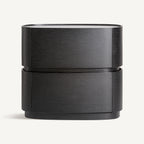 Mesita de noche Isola — Madera contrachapada negro