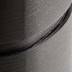 Mesita de noche Isola — Madera contrachapada negro